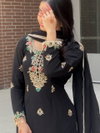 Tew Heavy Chinon Silk Embroidery Sequence Work Dress Material Wholesalers In Delhi